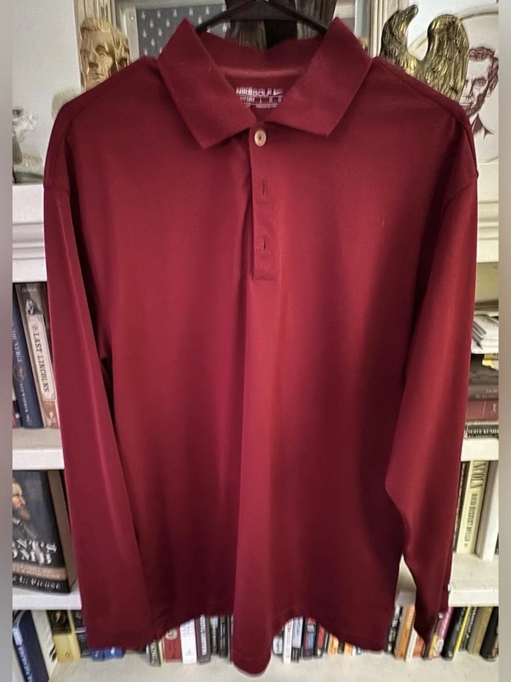 Nike Golf DriFit Fit  Long Sleeve “Team Red” Polo Shirt Mens Large